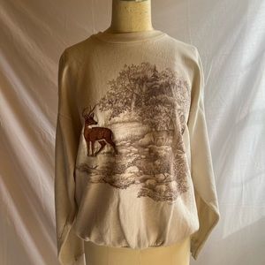 Vintage cream crew neck